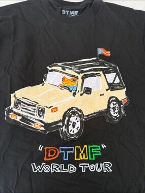 Bad Bunny DTMF Tour Concert Official Merch- Black Short Sleeve Graphic Tee